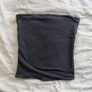 Charcoal Grey Strapless Tube Top from Hollister